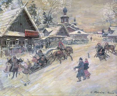 A Festive Walk, Russia by Konstantin Alekseevich Korovin